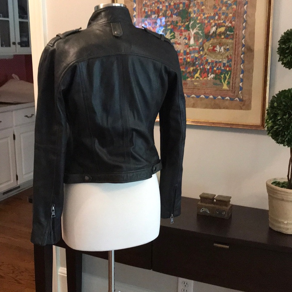 EUC black soft leather jacket - Picture 4 of 8